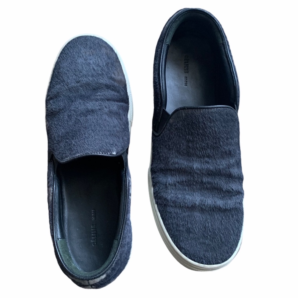 Celine Black Ponyhair Sneakers Size 6.5 - Picture 5 of 10